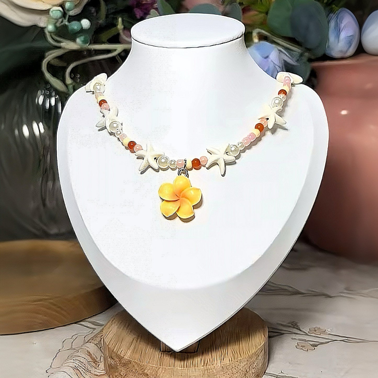 Handmade Plumeria Necklace