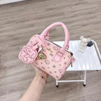 韩式迷你牛仔皮革包