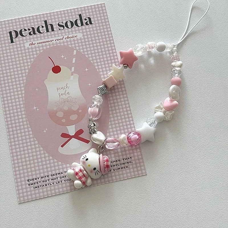 Hello Kitty “格子梦境”手机挂饰/钥匙扣