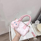 韩式迷你牛仔皮革包