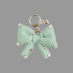 Sparkling Rhinestone Pink Bow Keychain