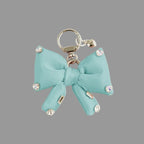 Sparkling Rhinestone Pink Bow Keychain