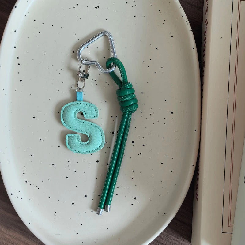 Leather Initial Charm